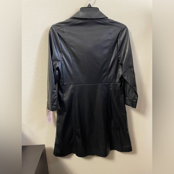 Nanette Lepore Leather Button Up Shirtdress - Picture 10 of 11